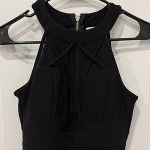 Emerald Sundae Black Midi Dress